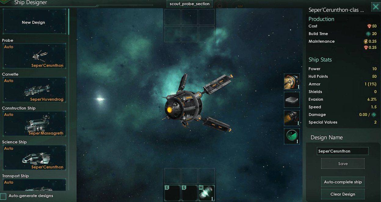 Мод FTL Scout Probe - зонд разведчик для Stellaris