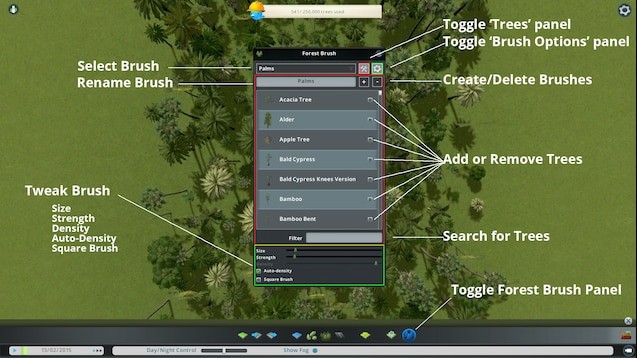 Скачать Мод Forest Brush для CITIES SKYLINES