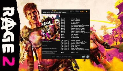Трейнер для RAGE 2 - v1.0 +20